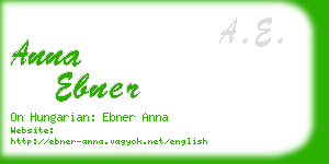 anna ebner business card